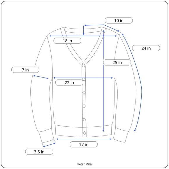 Peter Millar Excursionist Flex Cardigan Size Medium Made in Italy Merino - Picture 8 of 8